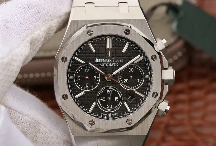 Audemars Piguet Royal Oak Chronograph 26320ST.OO.1220ST.01 OM Factory 1:1 Best Edition Replica Watch Black Dial